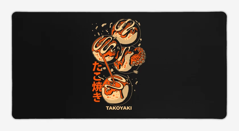Mouse pad Gamer Negro de TakoYaki