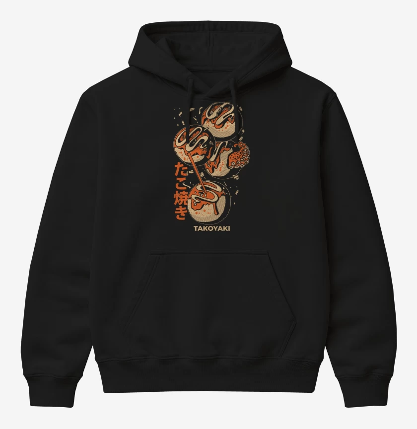 Poleron Canguro básico Negro de TakoYaki