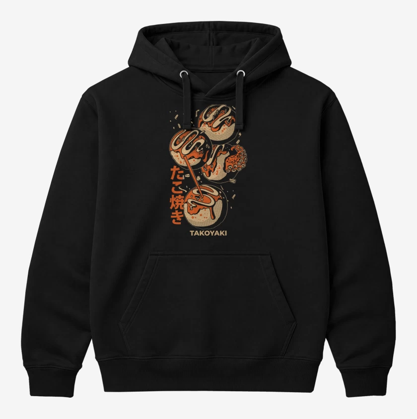 Polerón Canguro Negro de TakoYaki