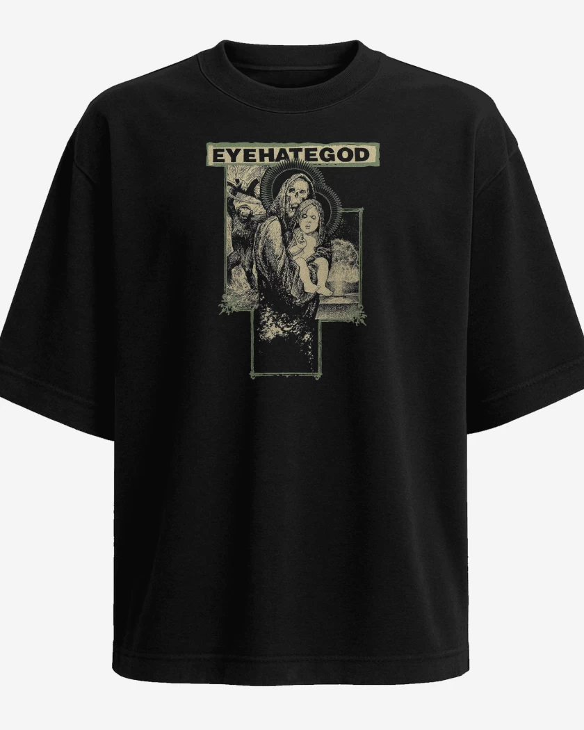 Polera Oversize Negro de Eyehategod Virgen