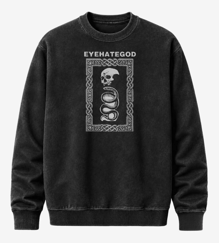 Poleron Polo Acid Wash Negro de EYEHATEGOD
