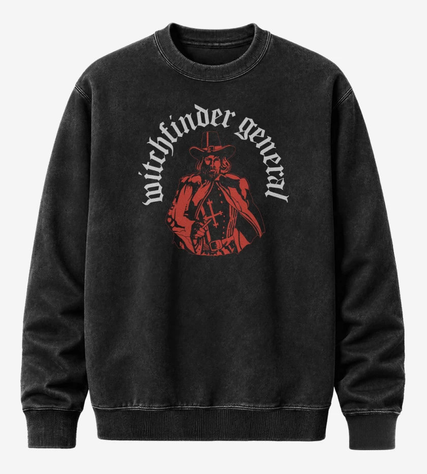 Poleron Polo Acid Wash Negro de Witchfinder General