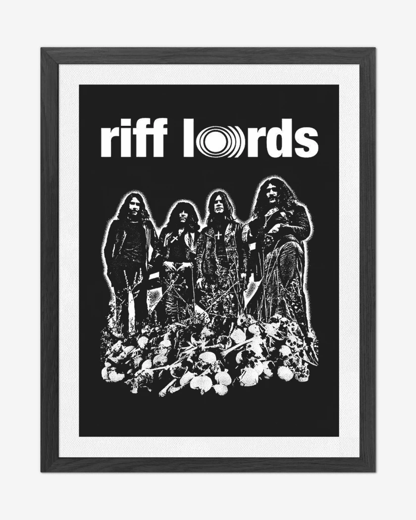 Cuadro decorativo Negro de Black Sabbath RIFF LORDS
