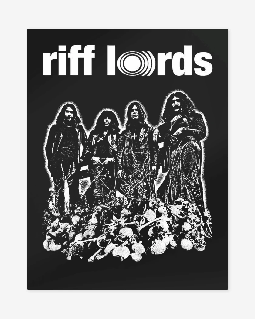 Print metalico Black Sabbath RIFF LORDS
