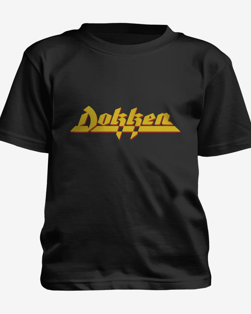 Polera de niño Negro de Dokken Logo