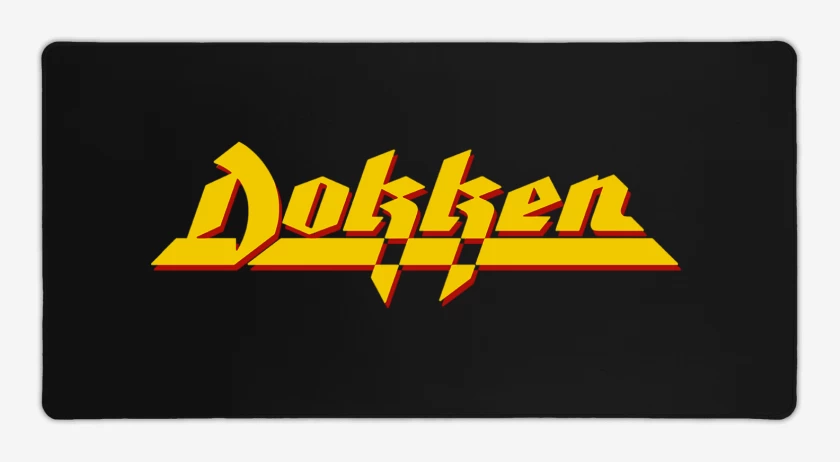 Mouse pad Gamer Negro de Dokken Logo