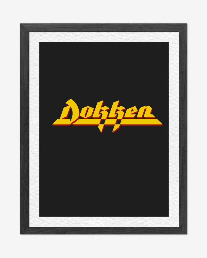 Cuadro decorativo Negro de Dokken Logo