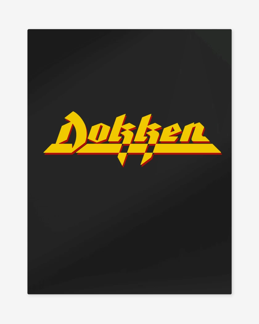 Print metalico Negro de Dokken Logo