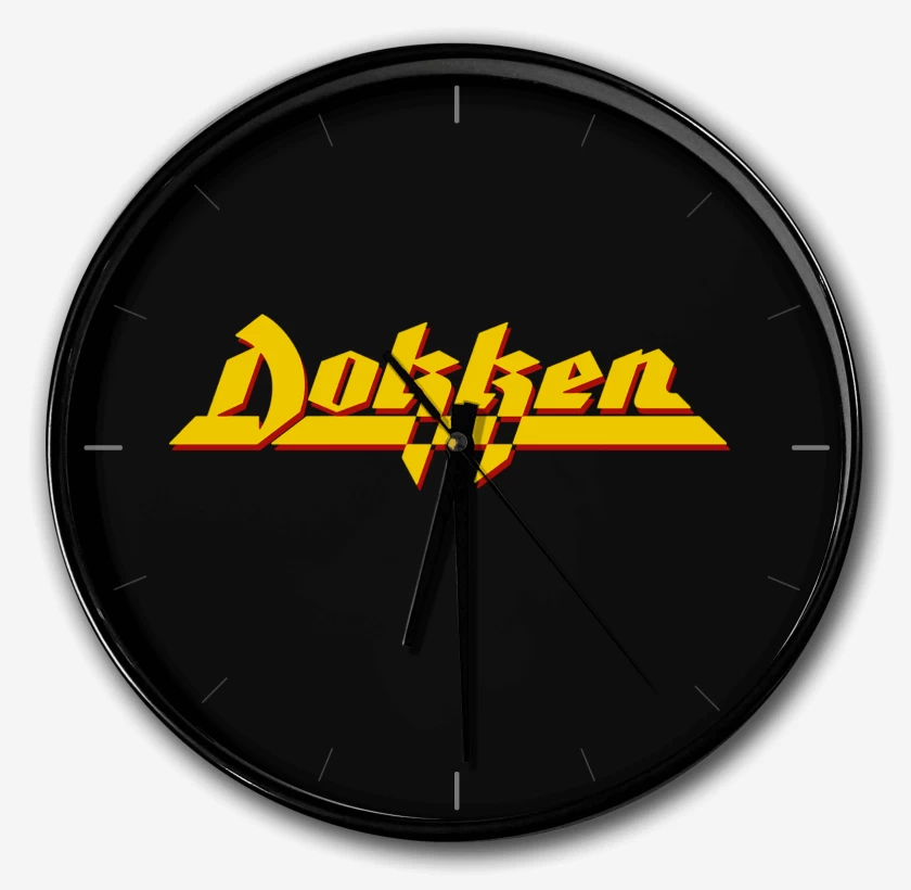 Reloj Negro de Dokken Logo
