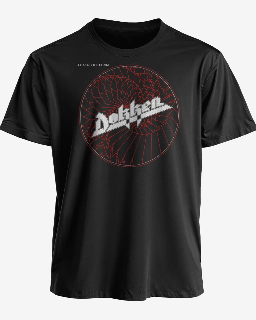 Polera premium Negro de Dokken Breaking the Chains