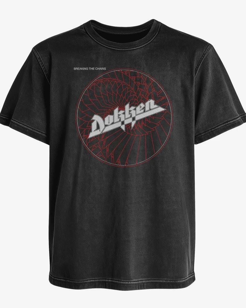 Polera desgastada Dokken Breaking the Chains