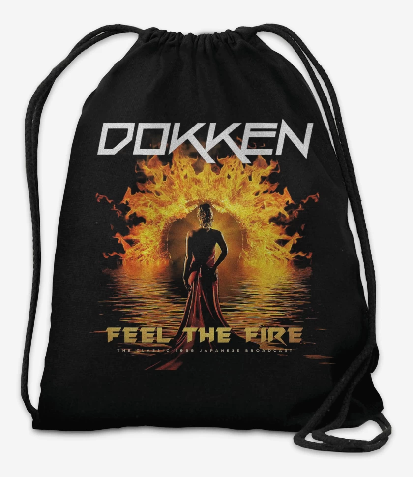 Mochila Negro de Dokken Feel the Fire