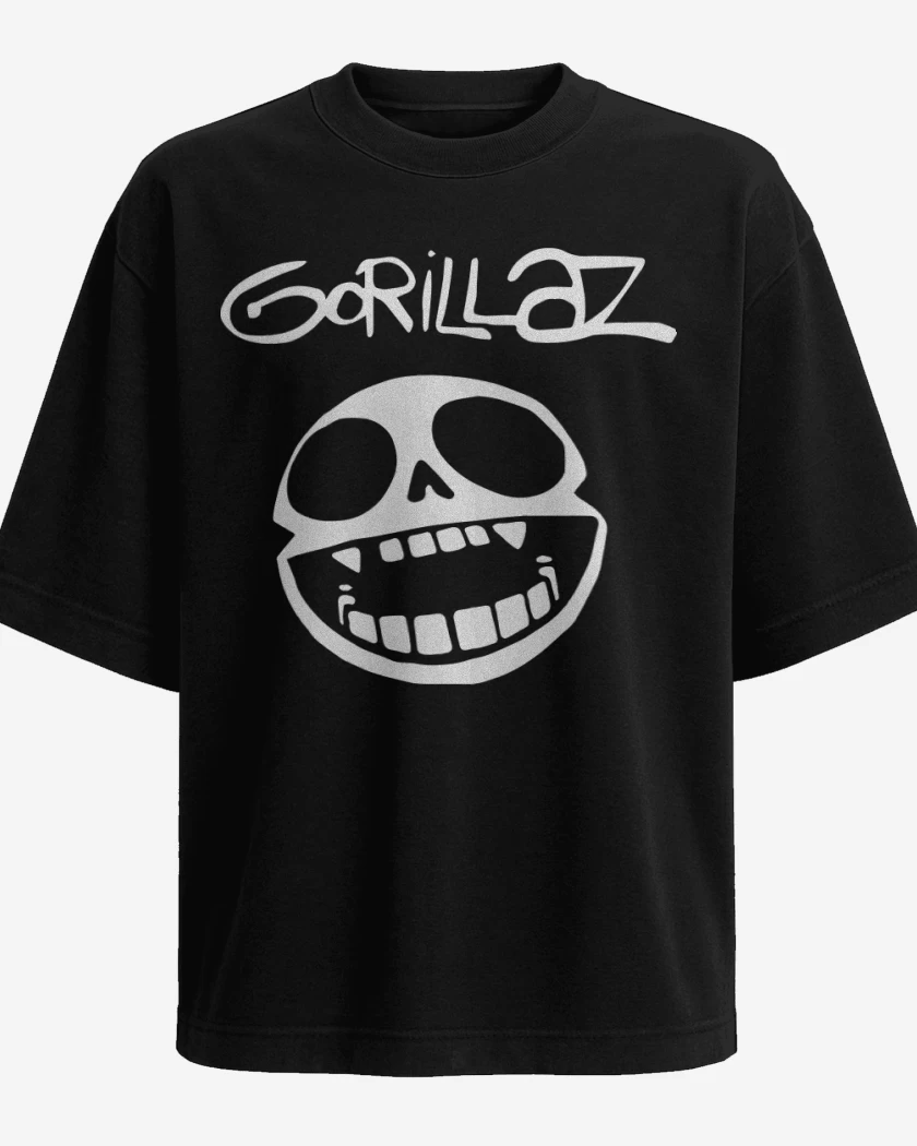 Polera Oversize Negro de Gorilazz