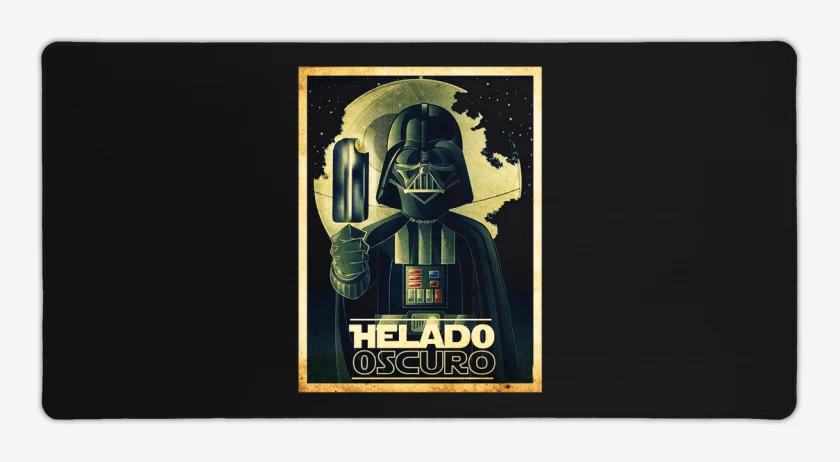 Mouse pad Gamer Negro de Helado oscuro