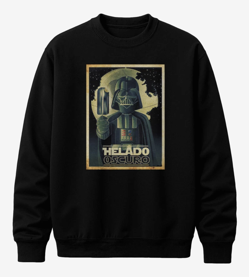 Poleron polo Negro de Helado oscuro