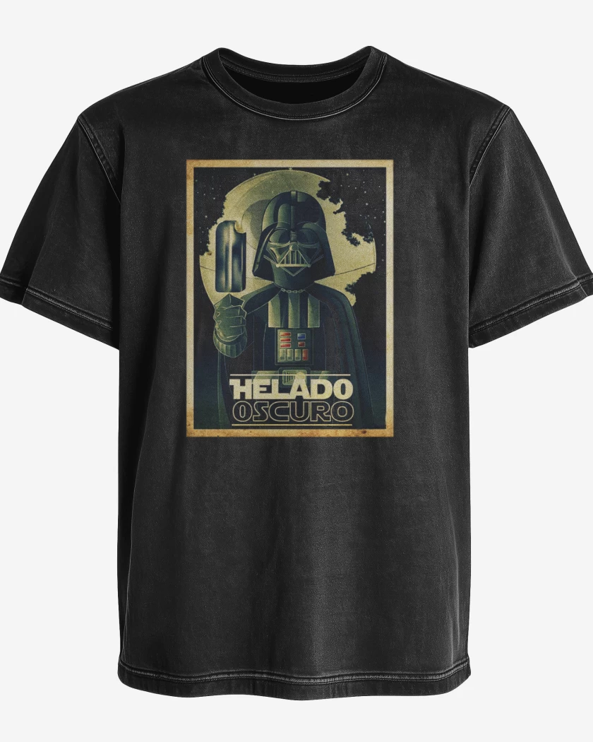 Polera desgastada Negro de Helado oscuro