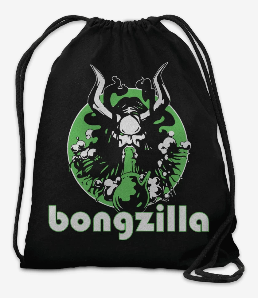 Mochila Negro de Bongzilla Logo
