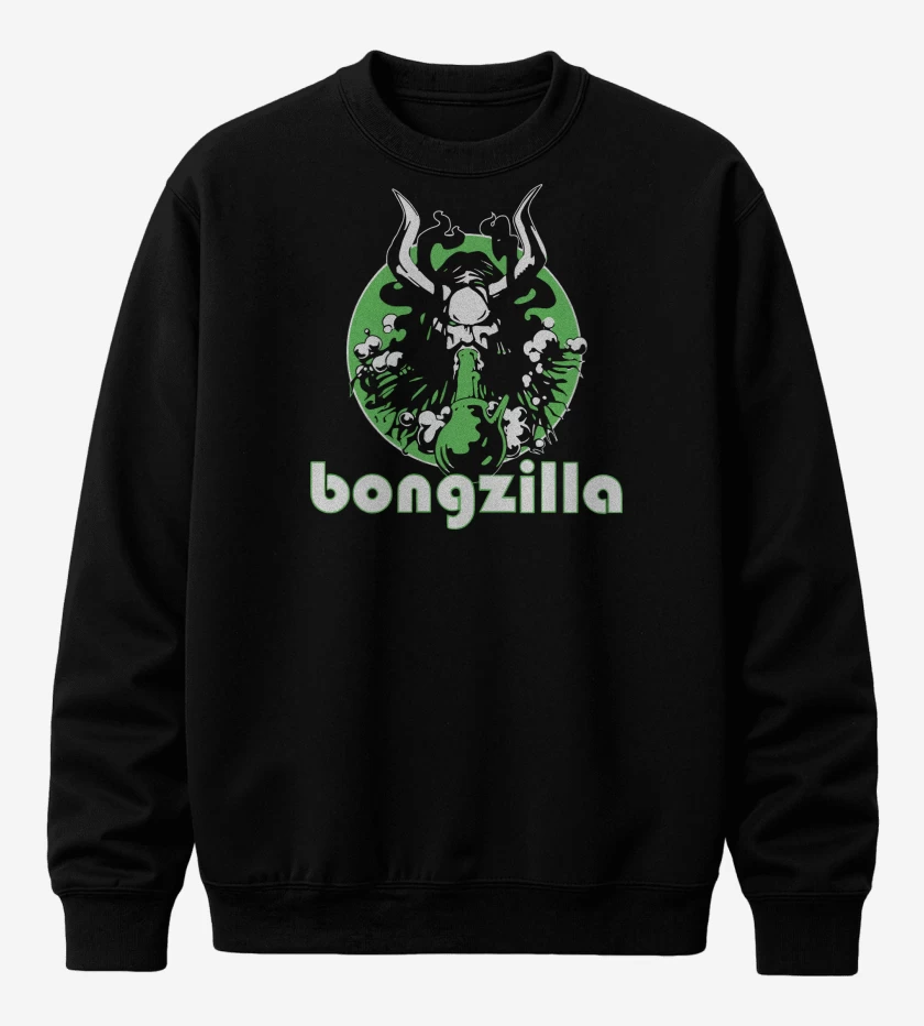 Poleron polo Negro de Bongzilla Logo