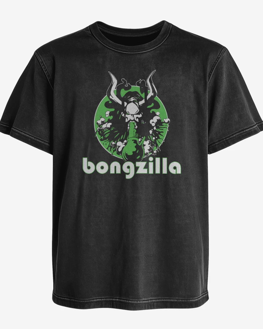 Polera desgastada Bongzilla Logo