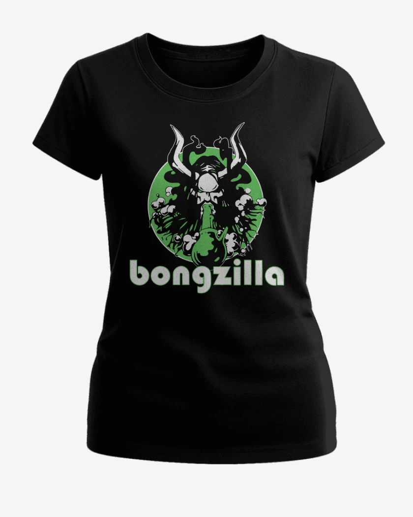 Polera de Mujer Negro de Bongzilla Logo