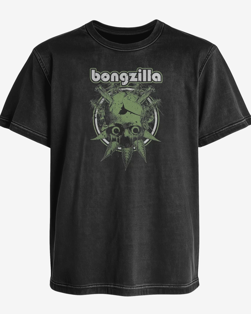 Polera desgastada Bongzilla Calavera Bong