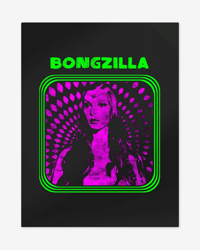 Print metalico Negro de Bongzilla Cartel