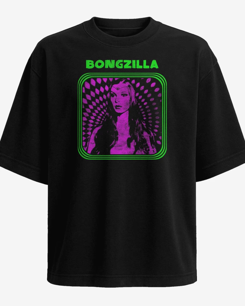 Polera Oversize Negro de Bongzilla Cartel