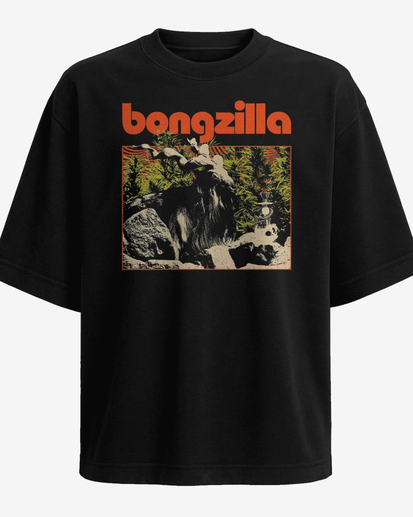Polera Oversize Negro de Bongzilla Goat