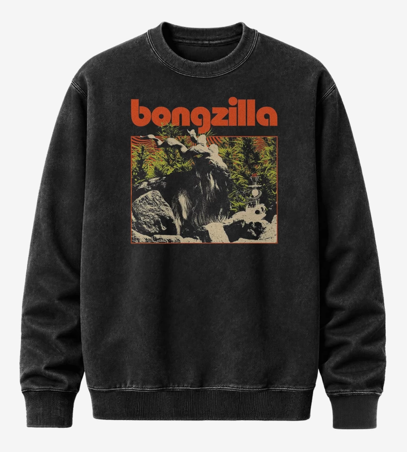 Poleron Polo Acid Wash Negro de Bongzilla Goat