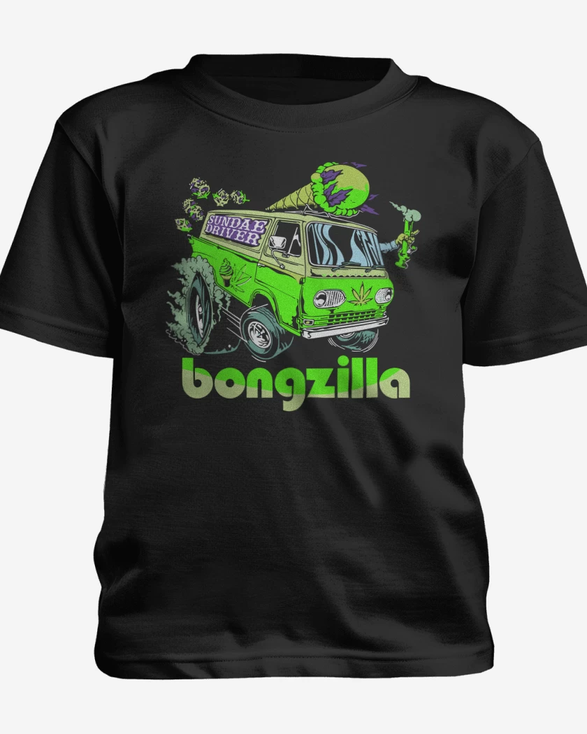 Polera de niño Negro de Bongzilla Sundae Driver