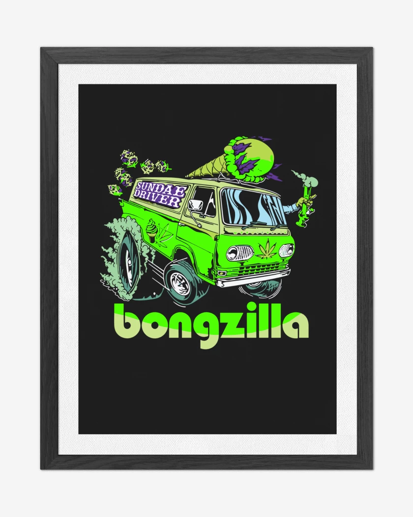 Cuadro decorativo Negro de Bongzilla Sundae Driver