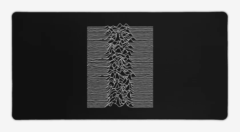 Mouse pad Gamer Negro de Joy division blanco
