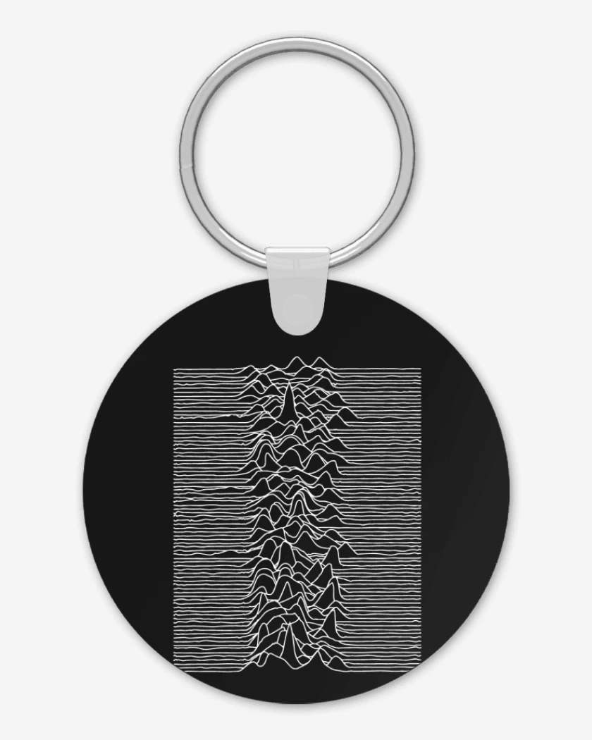 Llavero Negro de Joy division blanco