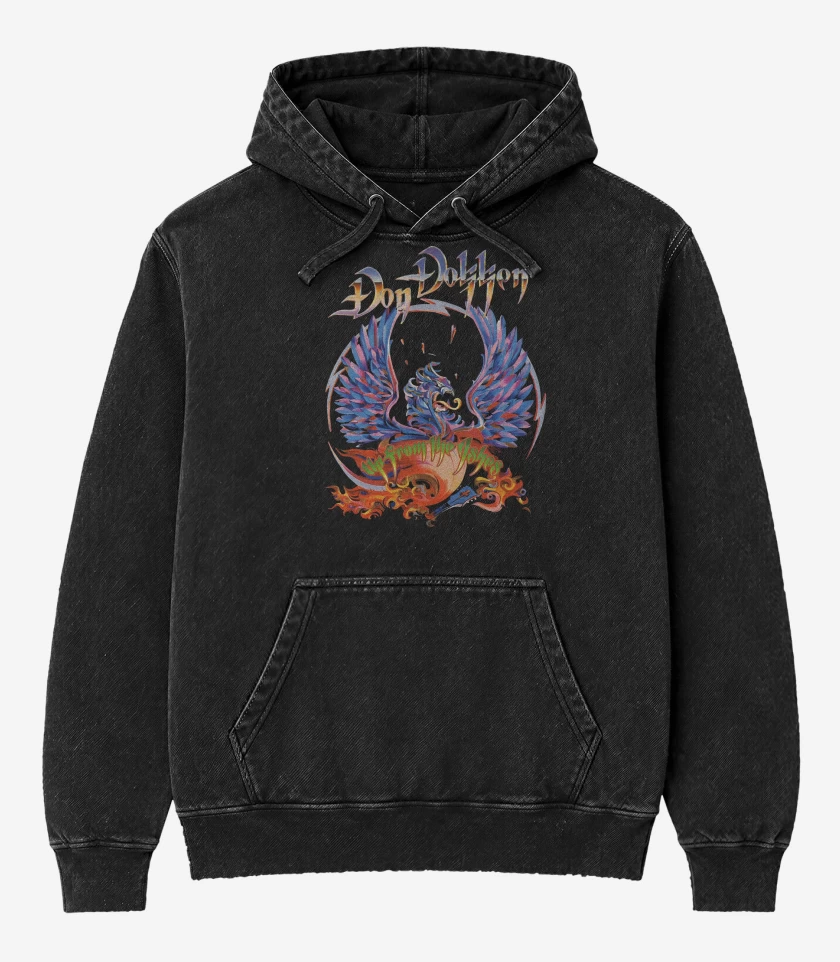 Poleron Canguro Acid Wash Negro de Don Dokken Up From 