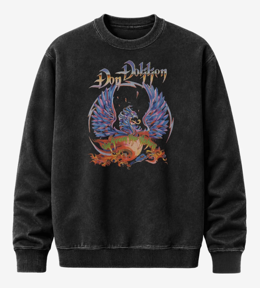 Poleron Polo Acid Wash Negro de Don Dokken Up From 