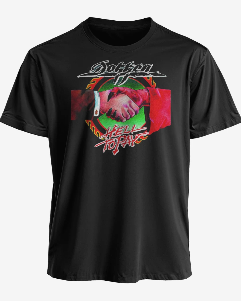 Polera premium Negro de Dokken Hell to Pay