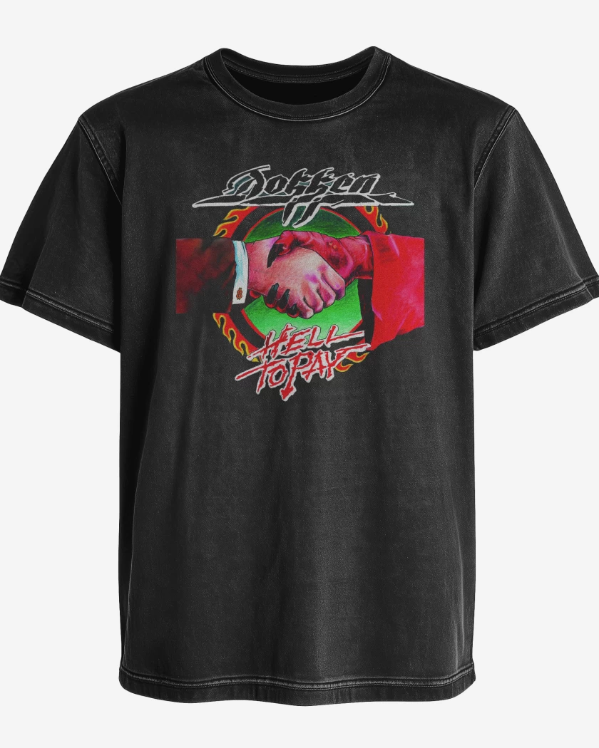 Polera desgastada Dokken Hell to Pay