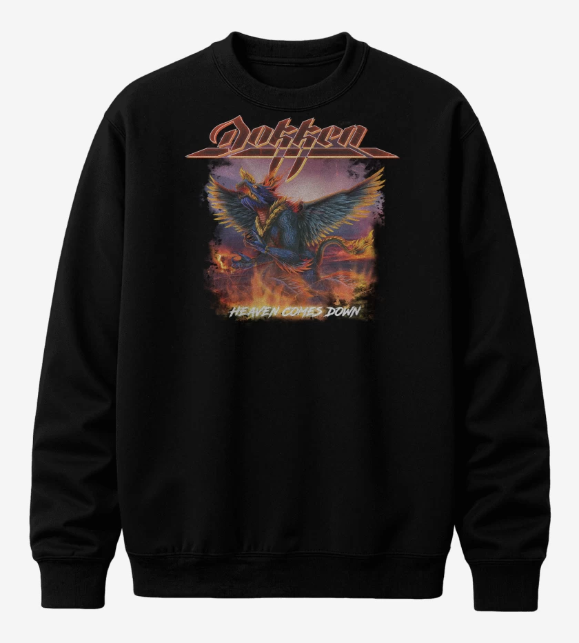 Poleron polo Negro de Dokken Heaven Comes Down