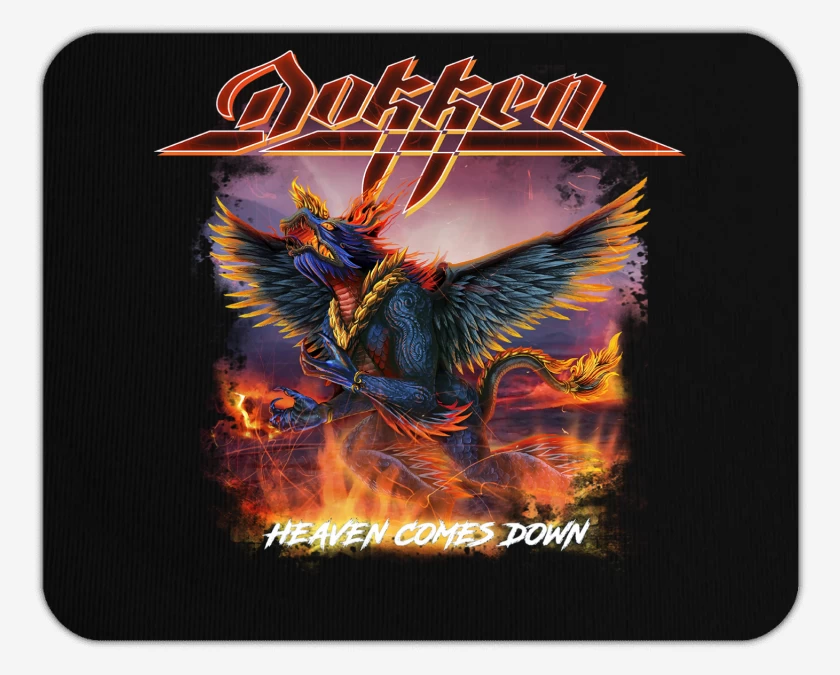 Mousepad Negro de Dokken Heaven Comes Down