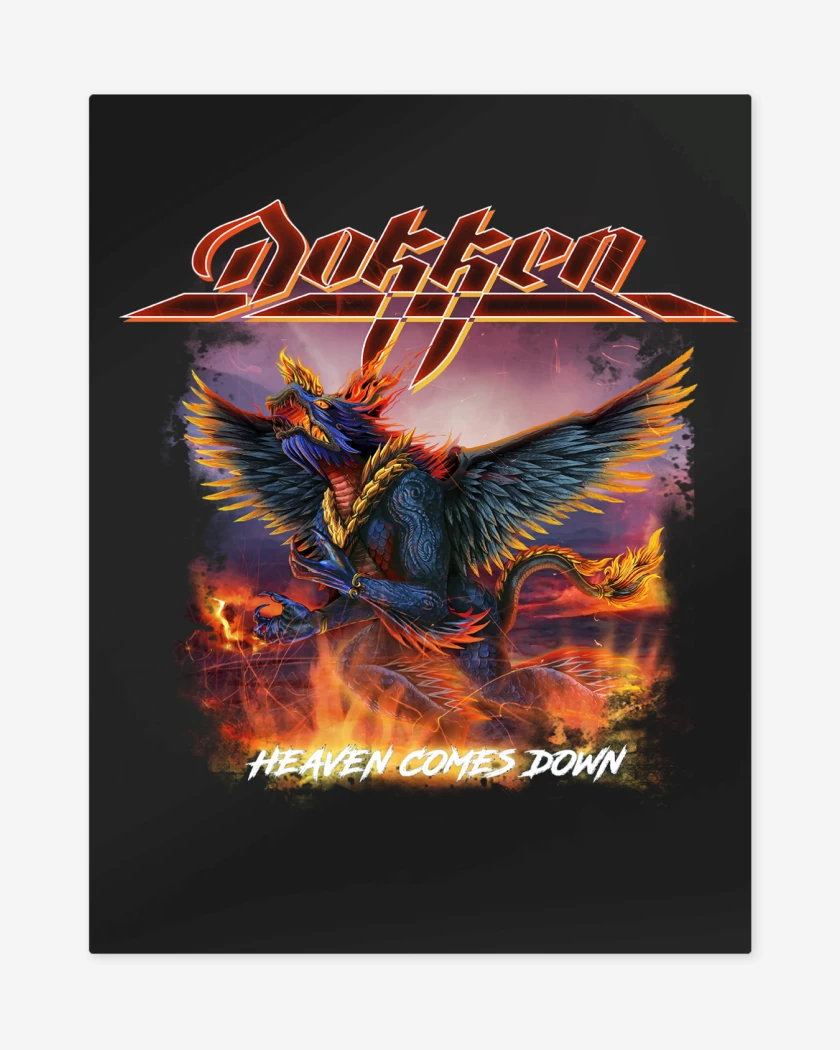 Print metalico Negro de Dokken Heaven Comes Down