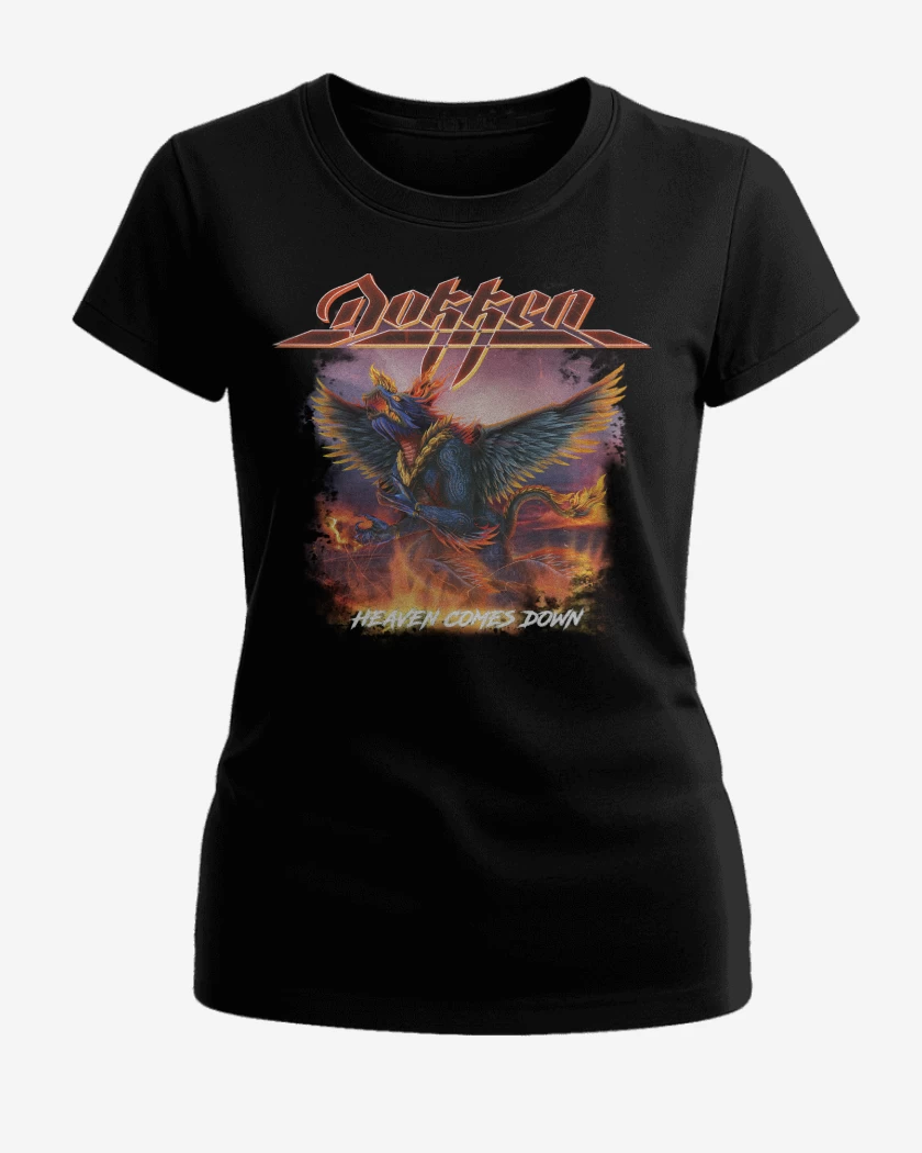 Polera de Mujer Negro de Dokken Heaven Comes Down