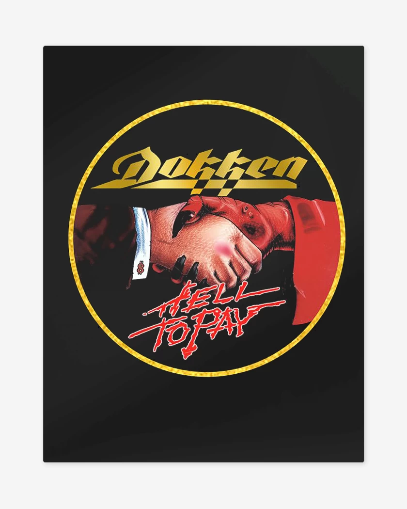 Print metalico Negro de Dokken Hell