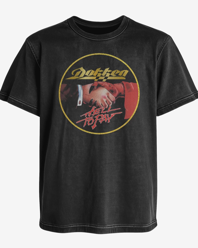 Polera desgastada Dokken Hell