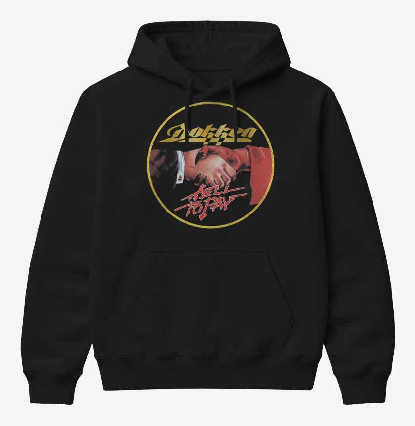 Poleron Canguro básico Negro de Dokken Hell