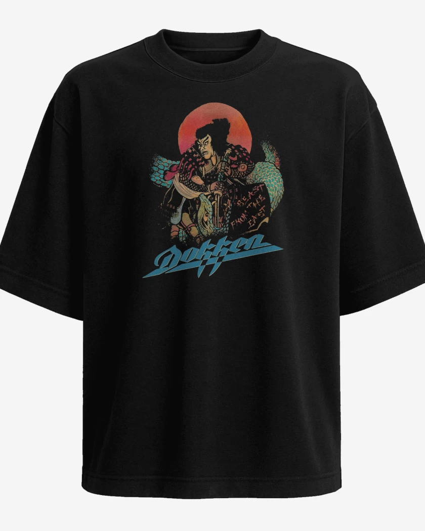 Polera Oversize Negro de Dokken Beast from East II