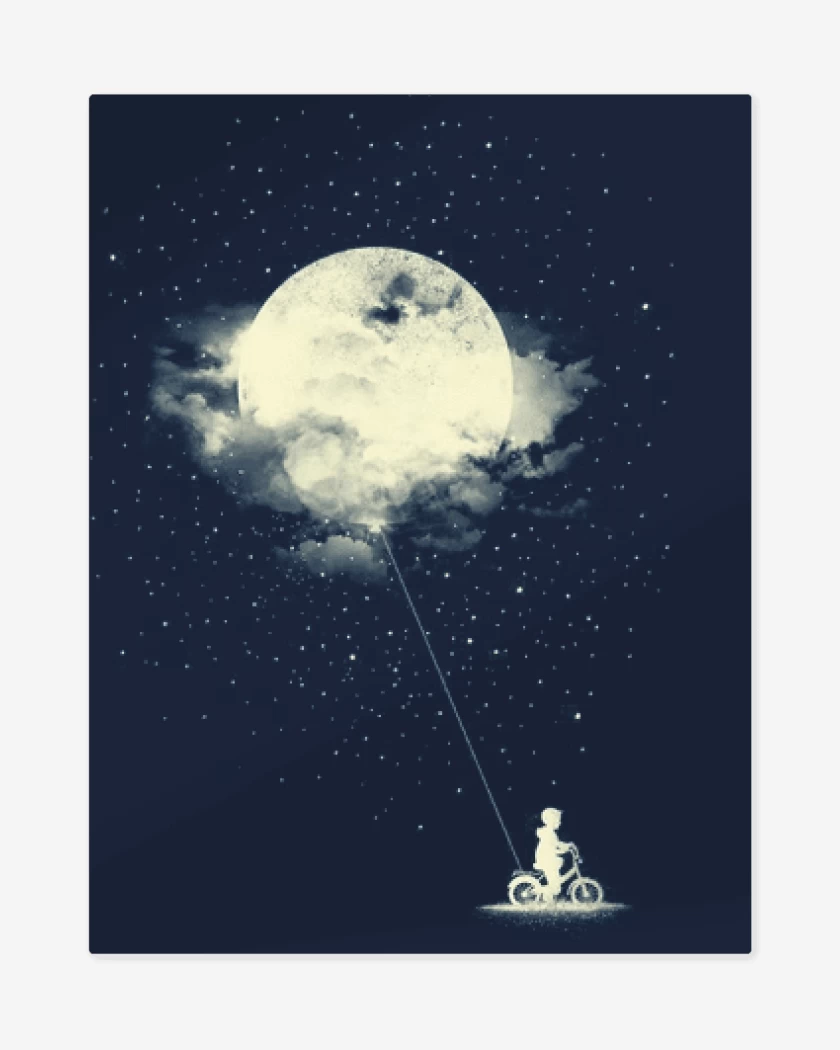 Print metalico Azul Marino de THE BOY WHO STOLE THE MOON