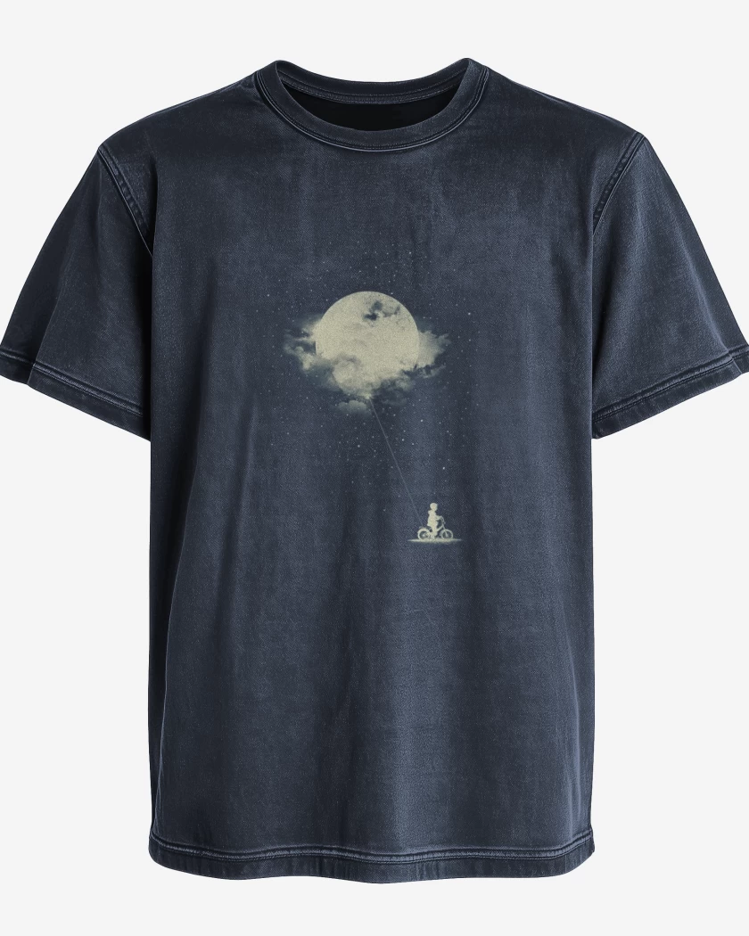 Polera desgastada Azul Marino de THE BOY WHO STOLE THE MOON