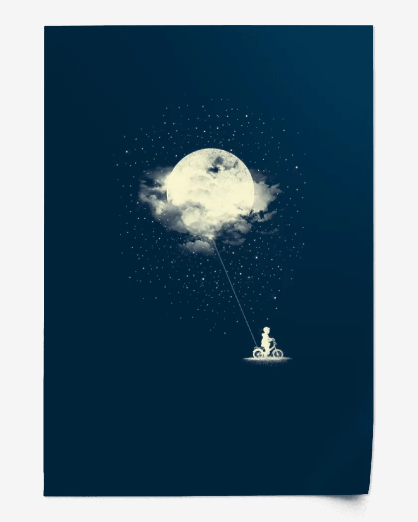 Print THE BOY WHO STOLE THE MOON