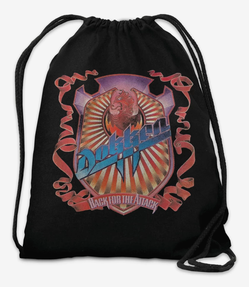 Mochila Negro de Back For The Attack Dokken