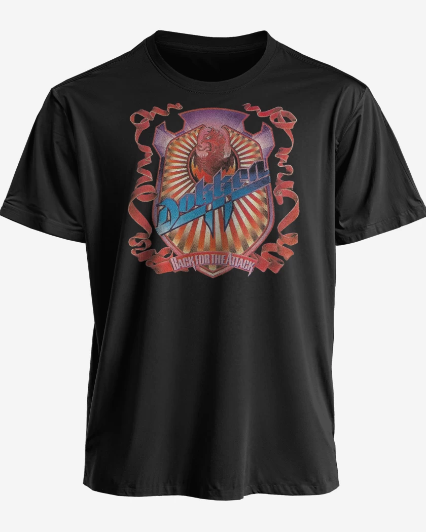 Polera premium Negro de Back For The Attack Dokken